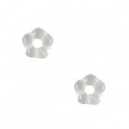 Czech glass beads flower 5mm - Crystal 00030